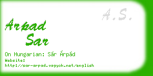 arpad sar business card
