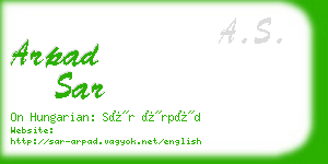 arpad sar business card